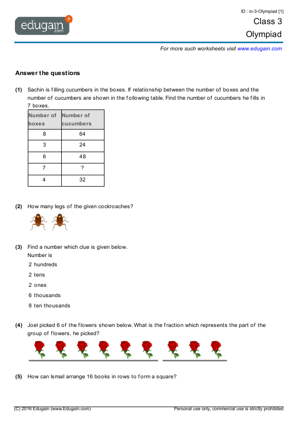7Th Grade Math Test Printable With Answer Key